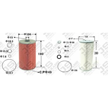 Масляный фильтр JS Asakashi OE622SET
