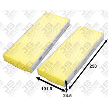 Фильтр салонный комплект O2CLEAN JS Asakashi AC2507BSET