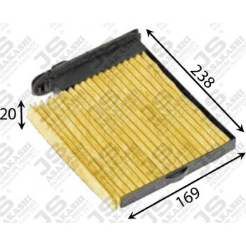 Фильтр салонный O2CLEAN JS Asakashi AC2509B